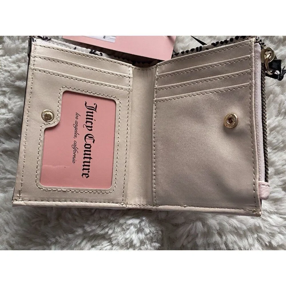Juicy Couture Queen Of Everything Bifold Wallet With Pullout Card Case Blush NEW